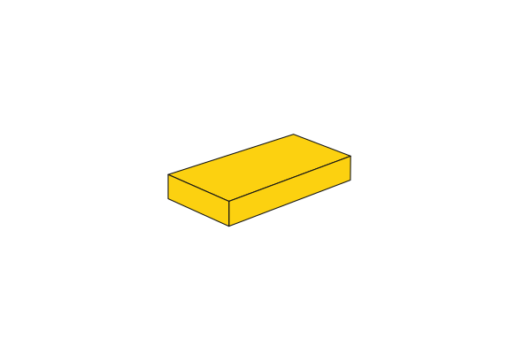 1 x 2 - Fliese Yellow