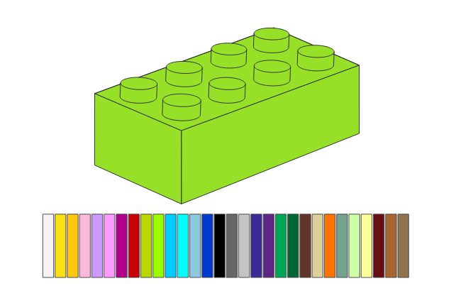 Schlüsselanhänger 2 x 4 - Farben gemischt
