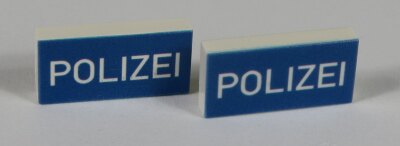 Bild von 1 x 2 - Fliese White - Polizei